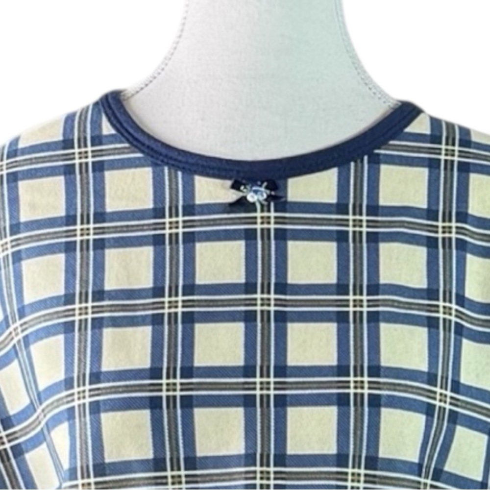 Bobbie Brooks Vintage 90s Plaid Fleece Sweatshirt Womens M USA NWT Cozy Retro